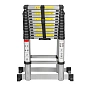 Лестница телескопическая двухсекционная 0.9-3.8+3.8 м, 12+12 ступенек, нагрузка 150 кг, ForceKraft FK-BL-TA380