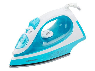 Утюг электрический AIR-409, 2200 Вт, пар, паров.удар, спрей, керамика, анти-кальций, анти-капля NORMANN AIR-409
