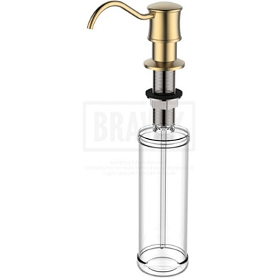 Дозатор моющего средства встраиваемый в мойку, латунь/пластик, золото GERHANS K50405G
