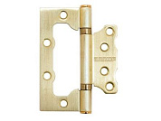 Петля накладная без врезки АЛЛЮР 100х75 2BB SBP БЛИСТЕР 2,5мм мат.латунь 2 шт УЗК 1046