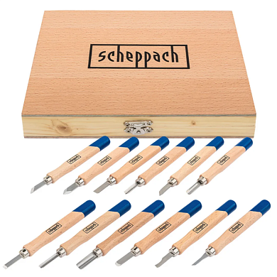Набор фигурных стамесок 12 пр Scheppach Sch-25530