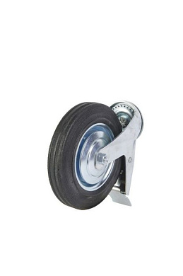 Колесо поворотное SCtB 80 200 мм резина с болтом и тормозом (F) TOR 1027181