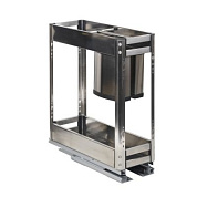 Выдвижная корзина-карго PRIME LINE 200 органайзер напр.скрыт.монтажа с доводчиком крепл.нижнее, инокс AKS 90767