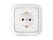 Розетка 1-ая (скрытая, с/з) белая, Гармония, Bylectrica РС16-227Р