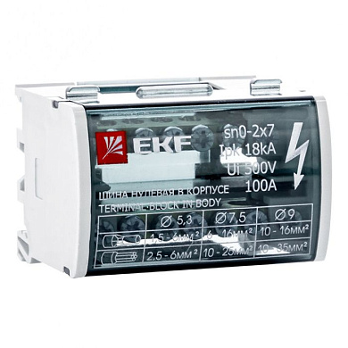 Шина нулевая в корпусе (2х7) EKF PROxima sn0-2x7