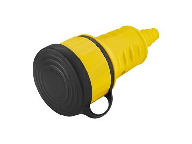 Розетка 1-ая переносная (с/з, 16А, 250В, брызг. защ.) желтая, Bylectrica