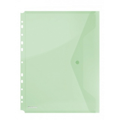 Папка конверт на кнопке "Donau", А4 , зеленый