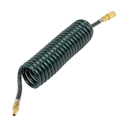 Шланг витой полиуретановый 12х8 мм, 20 м, с быстроразъемами RockForce RF-1208-20M