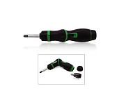 Отвертка реверсивная + биты + адаптер под головки 1/4'' 8в1. Toptul GAAR0901