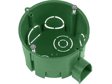 Коробка установочная, подрозетник, 68х45мм, винты, стык.узлы IP30, для сплошных стен Юпитер JP7122-05