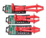 Зажим пластиковый для шлангов с фиксатором изогнутый 90° RockForce