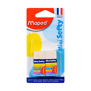 Ластик Maped "Softy", 2 шт, белый, блистер, (029839)