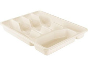 Лоток для столовых приборов, пятисекционный, 330х260х43 мм, молочный туман, PLAST TEAM PT156010048