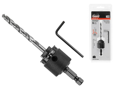 Центр. сверло для биметалл. коронки с шестигр. быстросъем.переходн. PROGRESSOR GEPARD GP2502-01