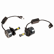 Автолампа-LED H4 25W 6000K 2500Lm 12/24V 2-конт ПРОТОН (4A) радиатор+вентилятор+контроллер к SKYWAY S08701039