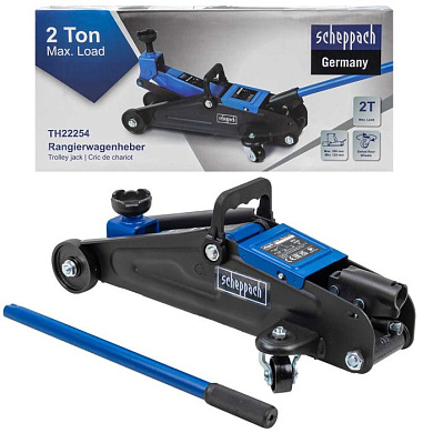 Домкрат подкатной гидравлический 2 т, 125-380 мм Scheppach Sch-TH22254