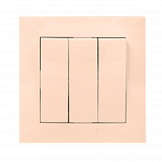 Валенсия выключатель 3-кл, 10А кремовый EKF PROxima EWV10-024-20