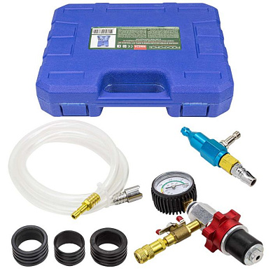 Приспособление для замены охлаждающей жидкости пневматическое, манометр с клапанами RockForce RF-906G2A