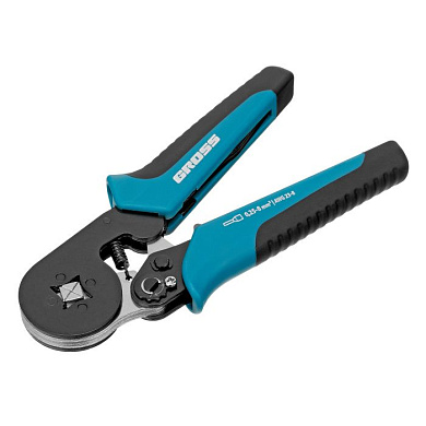 Клещи (пресс-клещи) для обжима наконечников электропроводов с сечением 0,25-8 мм2 Gross 17724