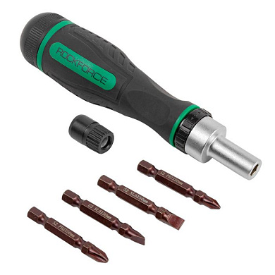 Отвертка реверсивная с набором бит RockForce RF-32805MR