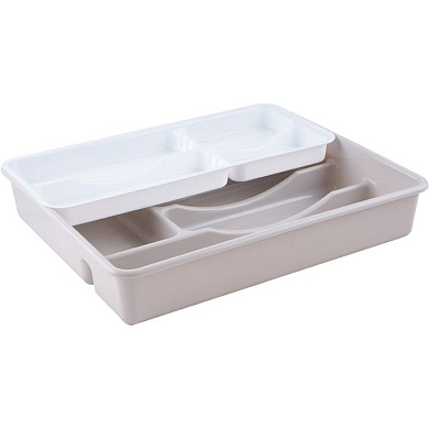 Лоток для столовых приборов двойной Полимербыт 4328100