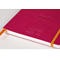 Блокнот "Rhodiarama Meeting" на резинке, A5+, 80 листов, линейка, малиновый