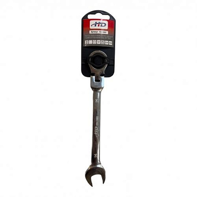 Ключ комбинированный рожково-накидной с трещоткой шарнирный 16 мм CrV H-D HD-1682