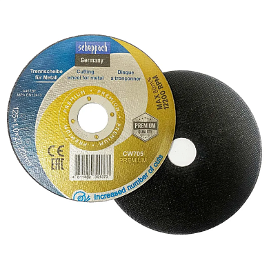 Круг отрезной по металлу 125x1x22,2 мм Scheppach Sch-CW705 PREMIUM