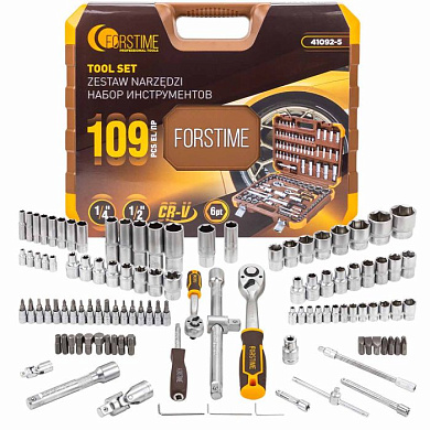 Набор инструментов 109 пр. 1/4''&1/2'' 6-гр FORSTIME FT-41092-5