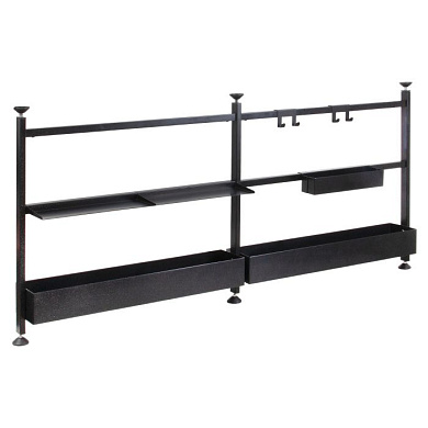 Комплект квадратного релинга h=576-635мм L1245мм двойной черный AKS 73925