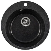 Мойка кухонная из мраморной крошки, черный, A04-22 Gerhans