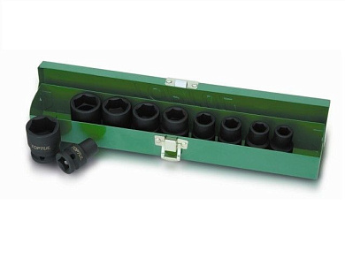 Набор головок ударн. 1/2'' 10-24мм 6гр. 10шт. Toptul GDAD1001