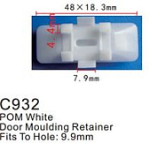 Клипса для крепления внутренней обшивки европейских а/м пластиковая 100 шт Forsage F-C932(Europeancar)