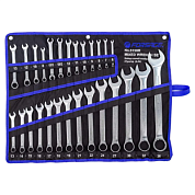 Набор ключей комбинированные 27 пр 6-36 мм, разрезных 2 пр 10-12, 11-13 мм, трещоточных 4 пр 8-13 мм Forsage F-5150R