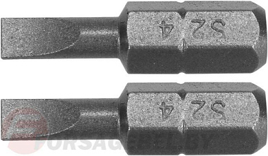 Бита шлицевая SL4x25 мм., 1/4'', 2 шт. AISI S2 Yato YT-77891