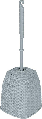 Набор для туалета Plast Team Melange 140×140×420 мм (подставка + ёрш) серый шторм Пластик Репаблик PT408511025