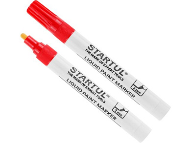 Маркер промышл. перманентный на основе жидк. краски красный STARTUL PROFI ST4360-03