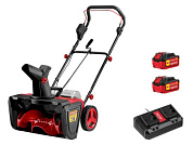 Аккум. снегоуборщик WORTEX CST 5036 в кор. ALL1 SET XLT БЕСЩЕТ., 36 В, ширина 50 см (2х4 Ач акб, 2 слот. 2 А з/у, глубина 25 см, дальность выброса 7 м