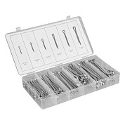 Набор шплинтов, SхL: 3,2х50,4х64, 4,8х76, 6, 4х25, 6, 4х76, 8х64 мм, 144 пр. Сибртех 47603