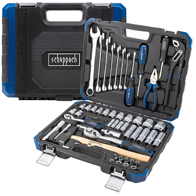 Набор инструментов 74 пр 1/4''&1/2'' 6-гр Scheppach Sch-4742-5