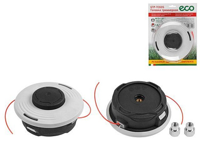 Головка триммерная GTP-TC60S полуавт., Ø120 мм, лев. резьба М10х1.25 "мама" + М10х1.0 "мама" + М12х1.5 "мама" ECO GTPTC60S011B