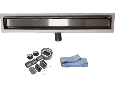 Сливной трап горизонтальный D40, нерж. сталь, сухой затвор, 70х600 мм AV Engineering AVE5027060