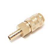 Быстроразъем пневматический с клапаном, "мама"-"елочка" 10 мм, латунь Partner PA-BSE1-4SH