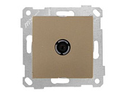 Розетка телевиз. 1-ая, скрытая, без рамки, с/з, 11dB, переходная, золото, RITA, Mutlusan 22001700180