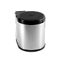 Мусорный контейнер (14LT) с откидной крышкой, хром/черный AKS 17292
