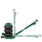 Домкрат подкатной пневматический 3 т, 4-8bar,, 135-400 мм, 3 подушки, Ø250 мм RockForce RF-TRA1812