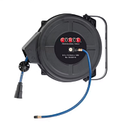 Воздушный шланг 9,5х13,5 мм 12 м, в настенном барабане с автоматической намоткой FORCE 9U0201A