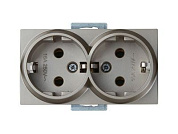 Розетка 2-ая, скрытая, с/з, титан, RITA, 16 A, 250 V, IP 20, Mutlusan 22002020283