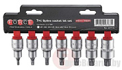 Набор головок-бит Spline 50 мм 7 пр. 1/2'' Force 40716