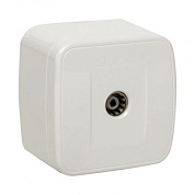 Минск Розетка TV 1-местная ОП 75Ом 5-862МГц белая EKF Basic EGA00-027-10